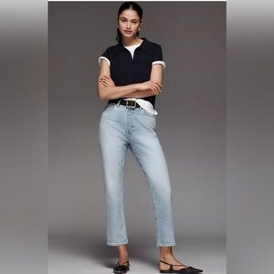 PAIGE Light Blue Ankle & Cropped Jeans